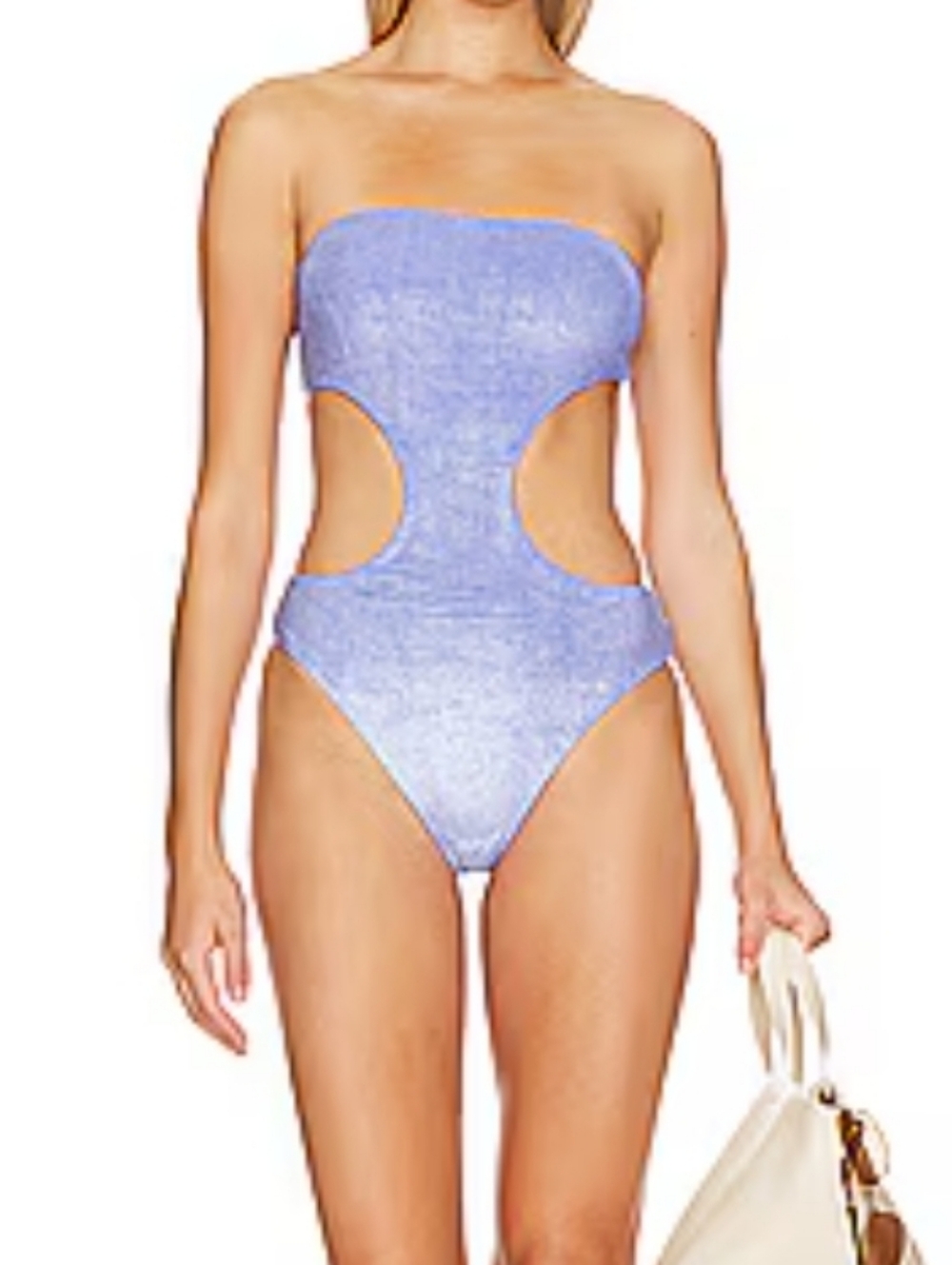 Jade Swim Nala Violet Terry Cutout One-Piece Swimsuit Size S